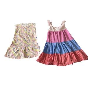 Lot of 2 Epeka Dresses Toddler Girl Size 5 Tiered Sleeveless Floral Print